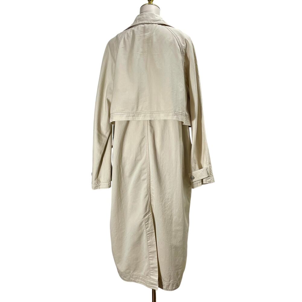 Free People We The Free Perry Military Coat Khaki Trench Jacket Women's Large - Picture 4 of 16
